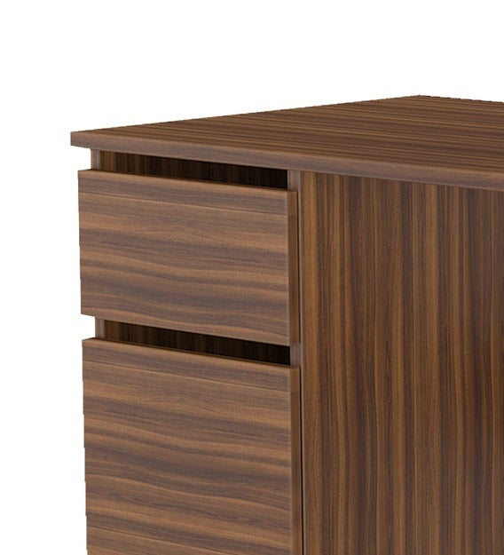 Detec™ Study Table - Matte Walnut Brown Finish