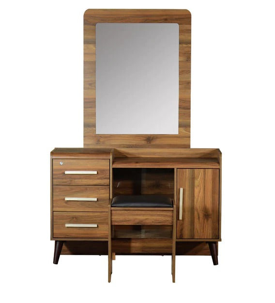 Detec™ Dressing Table with Stool - Columbia Walnut Finish