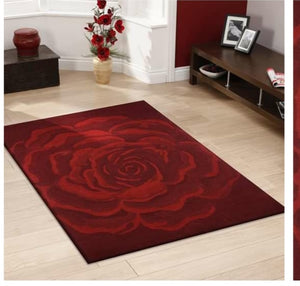 Detec™ Rose Pattern Rug - Red 