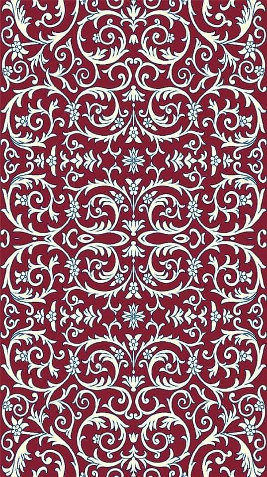 Detec™ Madhu Bani Floral Rug - Maroon