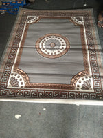 Load image into Gallery viewer, Detec™ Woolen Rug with Designer Borders - Shades of Brown
