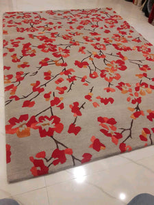 Detec™ Cherry Blossom Pattern Rug - Red