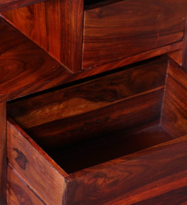 Detec™ Solid Wood LHS Bedside Chest - Honey Oak Finish