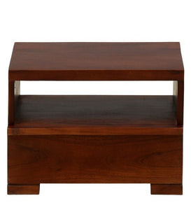 Detec™ Solid Wood Bedside Table In Honey Oak Finish