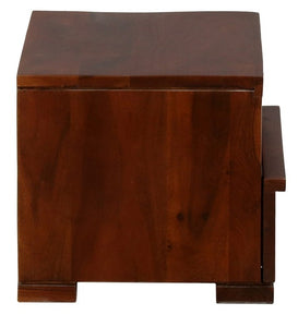 Detec™ Solid Wood Bedside Table In Honey Oak Finish