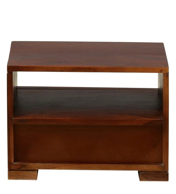 Detec™ Solid Wood Bedside Table In Honey Oak Finish