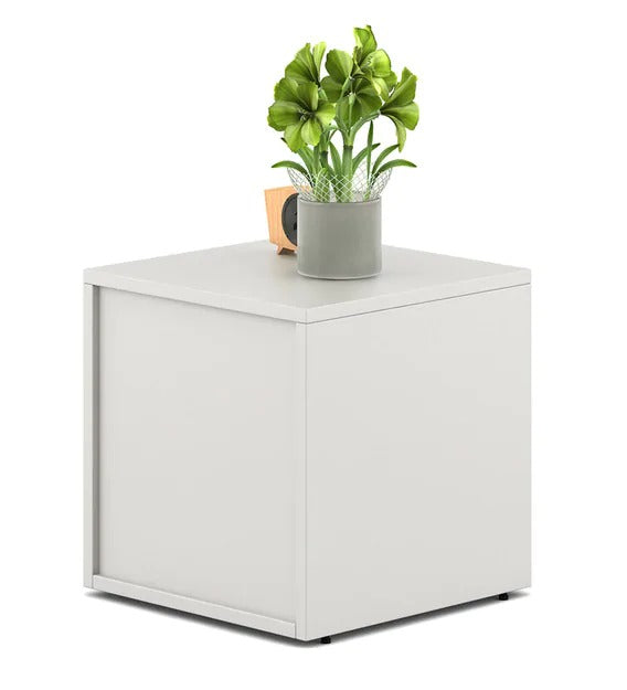Detec™ Bed Side Table - Frosty White Color