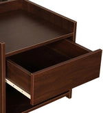Load image into Gallery viewer,  Detec™ Bedside Table With Drawer - Walnut Finish
