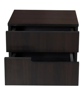  Detec™ Side Table - Dark Walnut and Frosty White Color