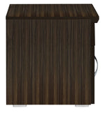Load image into Gallery viewer, Detec™ Bed Side Table with Shutter &amp; Drawer - Dark Walnut Color
