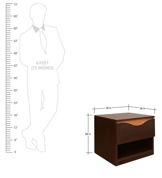 Detec™ Night Stand - Brown Color