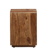 Load image into Gallery viewer, Detec™ Solid Wood Night Stand - Rustic Teak Finish
