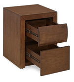 Load image into Gallery viewer, Detec™ Bedside Table - Brown Finish
