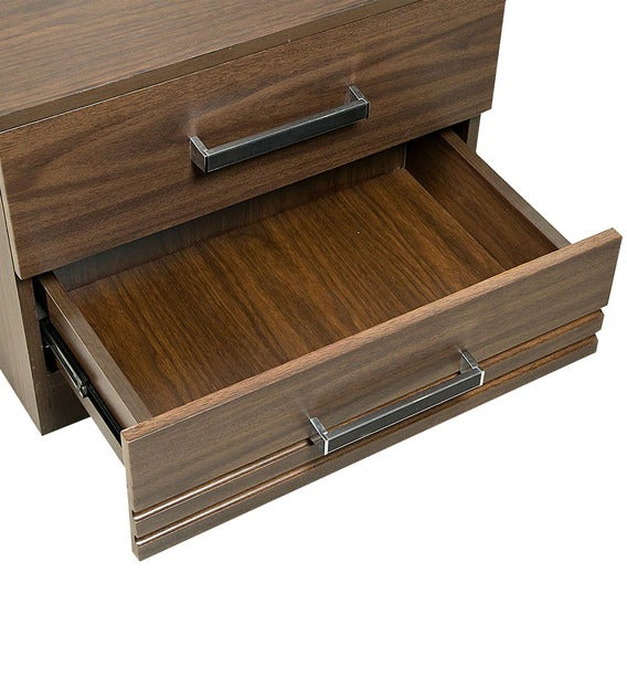 Detec™ Bed Side table with 2 Drawer - Wenge Finish