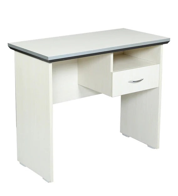 Detec™ Office Table with Single Drawer - Wenge & White Color