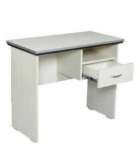 Detec™ Office Table with Single Drawer - Wenge & White Color