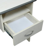 Load image into Gallery viewer, Detec™ Office Table with Single Drawer - Wenge &amp; White Color

