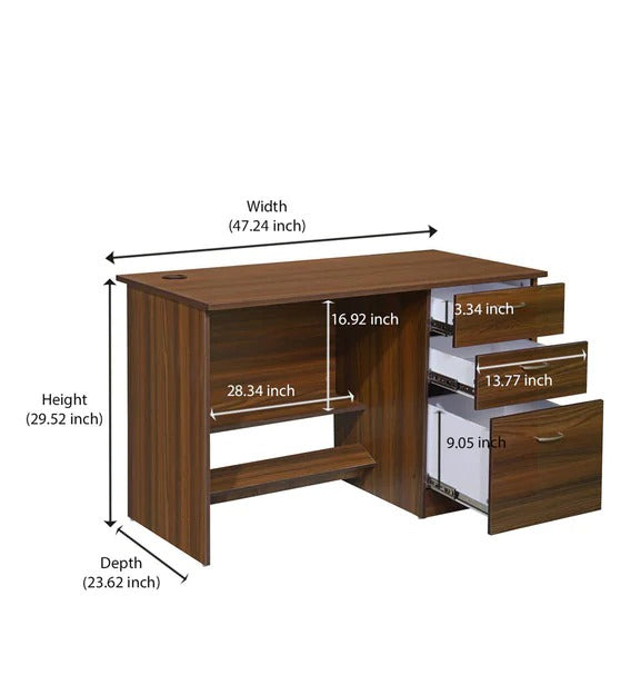 डिटेक™ ऑफिस टेबल - भूरा रंग