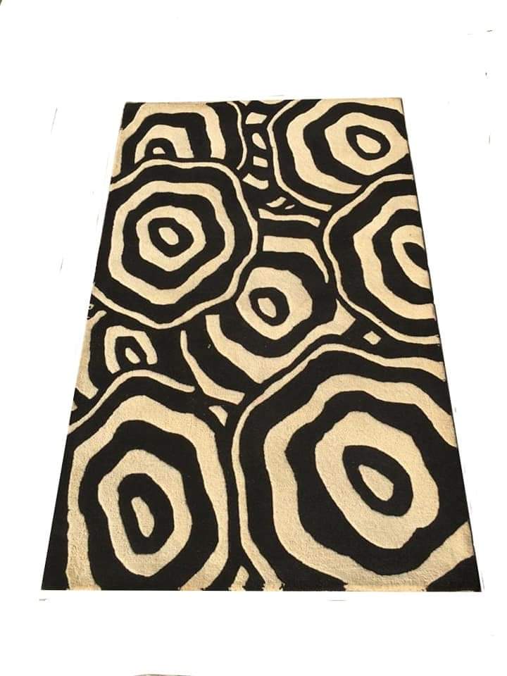 Detec™ Abstract Pattern Rug - Brown and Beige