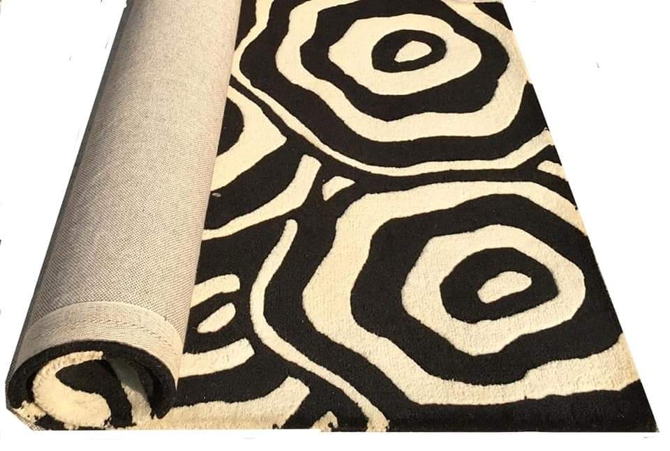 Detec™ Abstract Pattern Rug - Brown and Beige 