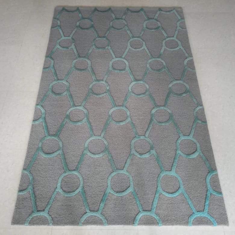 Detec™ Trellis Pattern Rug - Grey