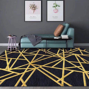 Detec™ Yellow Lines on Black Rug