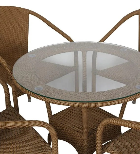 Detec™ Outdoor Coffee Table Set - Brown Color