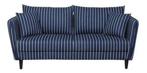 Detec™ Robert Sofa sets - Indigo Blue and White Stripes Color