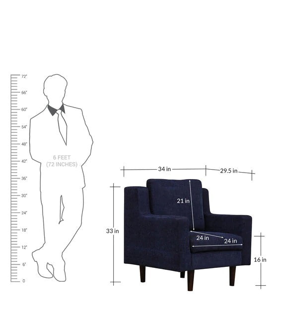 Detec™ Regina Sofa Sets - Navy Blue Color