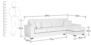 Detec™ Adam Sectional Sofas LHS with Lounger