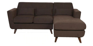 Detec™ Arno 2 Seater LHS Sectional Sofa - Chestnut Brown Color