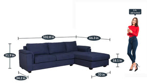 Detec™ Abraham Sectional Sofas LHS with Lounger