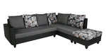 Load image into Gallery viewer, Detec™ Baldur LHS Section Sofa with Ottoman - Grey &amp; Black Color
