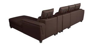 Detec™ Jost LHS L Shape Sofa With Adjustable Headrest - Dark Brown Color