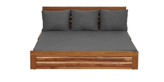 Detec™ Wolfgang Sofa Cum Bed with Storage - Natural Finish 