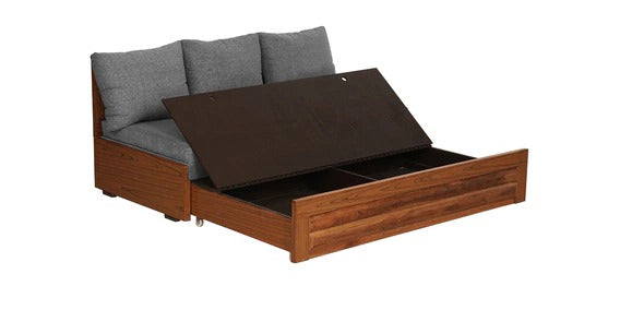 Detec™ Wolfgang Sofa Cum Bed with Storage - Natural Finish 