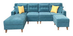 गैलरी व्यूवर में इमेज लोड करें, Detec™ Lothar RHS 3 Seater Sofa Set with Ottoman-Teal Green Color
