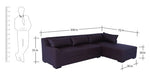 Load image into Gallery viewer, Detec™ Lotar LHS Sectional Sofa With 4 Cushions - Purple Color

