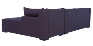 Detec™ Lotar LHS Sectional Sofa With 4 Cushions - Purple Color