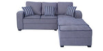 Load image into Gallery viewer, Detec™ Levin LHS Sofa With Pouffe and Cushions - Grey Color
