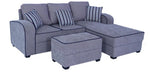 Load image into Gallery viewer, Detec™ Levin LHS Sofa With Pouffe and Cushions - Grey Color
