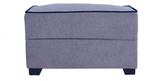 Detec™ Levin LHS Sofa With Pouffe and Cushions - Grey Color
