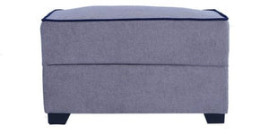 Detec™ Levin LHS Sofa With Pouffe and Cushions - Grey Color