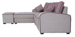गैलरी व्यूवर में इमेज लोड करें, Detec™ Leopold RHS Sofa with Pouffe - Light Brown Color
