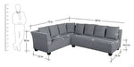 Load image into Gallery viewer, Detec™ Ralph L Shaped Sofa Set with Cushions - Grey Color
