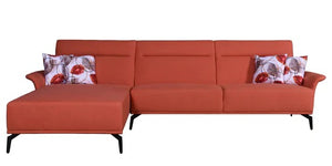 Detec™ Reinhart RHS 3 Seater Sofa with Lounger - Orange Color