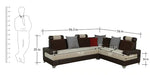 गैलरी व्यूवर में इमेज लोड करें, Detec™ Valter Corner Sofa - Brown &amp; Ivory Color
