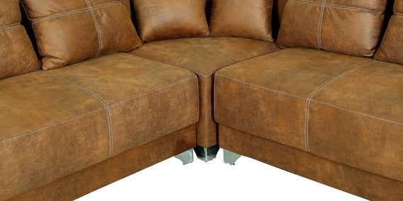 Detec™ Carl 6 Seater Corner Sofa - Dark Camel Color