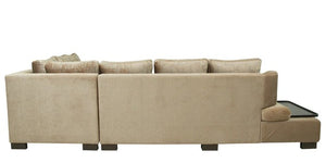 Detec™ Charl LHS Sectional Sofa - Brown Color