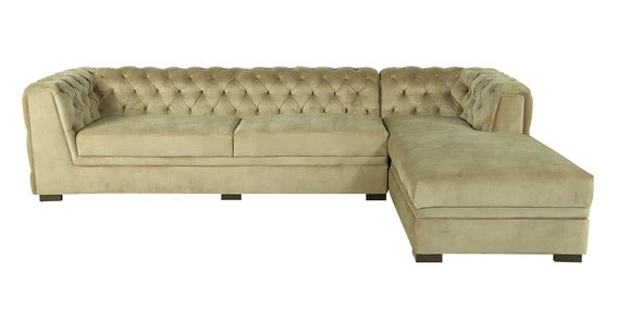 Detec™ Donald LHS 3 Seater Sofa with Lounger - Beige Color
